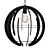 Black Terra 60cm Pendant Light 3D model small image 1