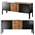 Modern Anthracite Sideboard with Glass 3D model small image 1