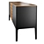 Modern Anthracite Sideboard with Glass 3D model small image 2