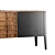 Modern Anthracite Sideboard with Glass 3D model small image 4