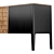 Modern Anthracite Sideboard with Glass 3D model small image 5