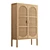 Freya Teak Rattan Wardrobe 3D model small image 1