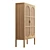Freya Teak Rattan Wardrobe 3D model small image 4