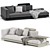 Elegant Modern Minotti Daybed 3D model small image 1