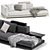 Elegant Modern Minotti Daybed 3D model small image 2