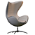 Modern Metal Base Egg Chair 3D model small image 3