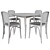 Round Dining Table and Chair Set 3D model small image 2