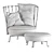 Baxter Pedro Chairs and Ottoman 3D model small image 4