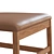 Modern Wood & Leather Dining Chair 3D model small image 3