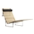 Vintage Boho Cane Lounge Chair 3D model small image 1