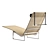 Vintage Boho Cane Lounge Chair 3D model small image 4