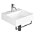 Malvina Ceramic Square Washbasin 3D model small image 1
