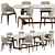 Grace Chair Concorde Table Set 3D model small image 1