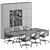 Modern Meeting Table Set - Office 303 3D model small image 5