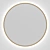 Elegance Illuminated Round Brass Mirror 3D model small image 1