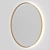 Elegance Illuminated Round Brass Mirror 3D model small image 2