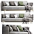 Elegant Minotti Tape Sofa Model 3D model small image 2