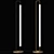 Sleek Linear LED Floor Lamp 3D model small image 2
