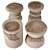 Rustic Stools Set Handcrafted 3D model small image 6