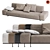  Minotti Roger Spring High Square Sofa 3D model small image 1