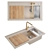 Versatile Granite Sink Set 3D model small image 2