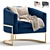 Santa Monica Armchair, 3 Colors 3D model small image 1