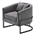Santa Monica Armchair, 3 Colors 3D model small image 6