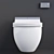 Luxury Bidet Toilet Seat with Remote Control 3D model small image 2