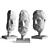 Ancient Greek Bearded Head Sculpture 3D model small image 6