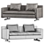 Elegant Poltrona Frau Sofa 3D model small image 3