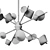 Geode LED Chandelier at Kuzco – Luxe Lighting 3D model small image 4