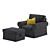 IKEA Ektorp Beige Armchair 3D model small image 3