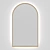 Goldi Brass Framed Arch Mirror 3D model small image 1