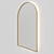 Goldi Brass Framed Arch Mirror 3D model small image 2