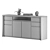 Elegant Buffet Sideboard Decoration Set 3D model small image 6