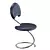 Sleek Chrome Leather Snake Chair 3D model small image 2