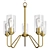 Elegant Charlotte Brass Chandelier 3D model small image 1