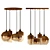 Title: Retro Glass Wood Pendant Lights 3D model small image 1