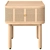 Ankhara Bedside Table Rattan Oak 3D model small image 2