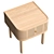 Ankhara Bedside Table Rattan Oak 3D model small image 3