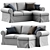 Ikea Uppland Gray Sofa Chaise 3D model small image 1