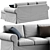 Ikea Uppland Gray Sofa Chaise 3D model small image 3