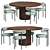  Modern Moon Dining Set 3D model small image 1