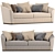 Modern Aster Draper Sofa Set 3D model small image 1