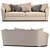 Modern Aster Draper Sofa Set 3D model small image 2