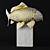 Elegant Koi Fish Sculpture 3D model small image 3