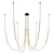 Sleek LED Aluminium Chandelier 3D model small image 2