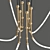 Sleek LED Aluminium Chandelier 3D model small image 6