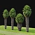 Mexican Fan Palm Trees, Pair 3D model small image 2