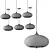 Nordic Glass 7-Color Pendant Light 3D model small image 2